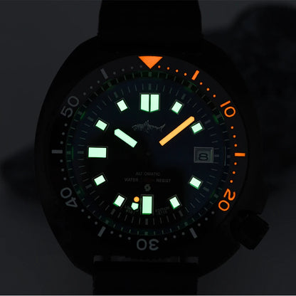 Heimdallr Men's watches 44mm PVD 6105 Diver Watch Japan NH35 Movement Automatic 200M Waterproof Ceramic Bezel Wristwatch
