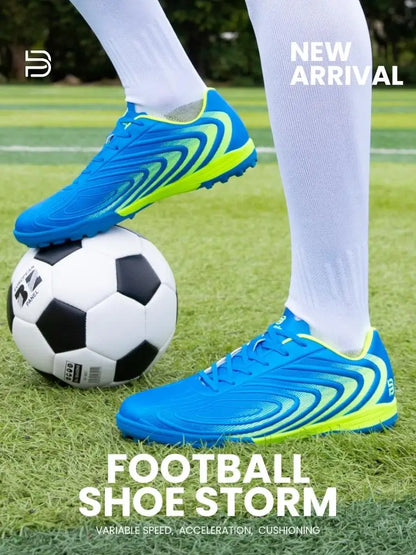 Baasploa Men's Soccer Shoes Comfort Brand Lightweight Turf Training Professional Football Shoes Male Soft Sneakers Non-Slip