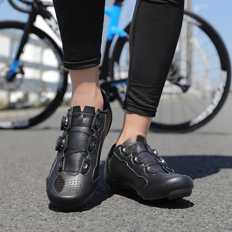 Mountain Bike Shoes Men's Cycling Shoes Quick Ratchet Buckle Compatible with SPD System Pedal for Indoor Outdoor Women MTB Shoes