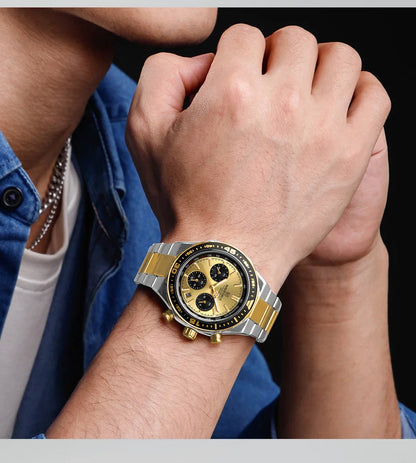 NAVIFORCE Men's Watches Quartz Fashion Business Classic Water Resistant Stainless Steel Strap WristWatch New Male Clock in 2024