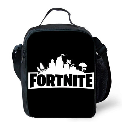Cute Cartoon Lunch Bag Insulated Thermal Food Container Leakproof Reusable Fortnite Lunch Cooler Bag for Kids Students