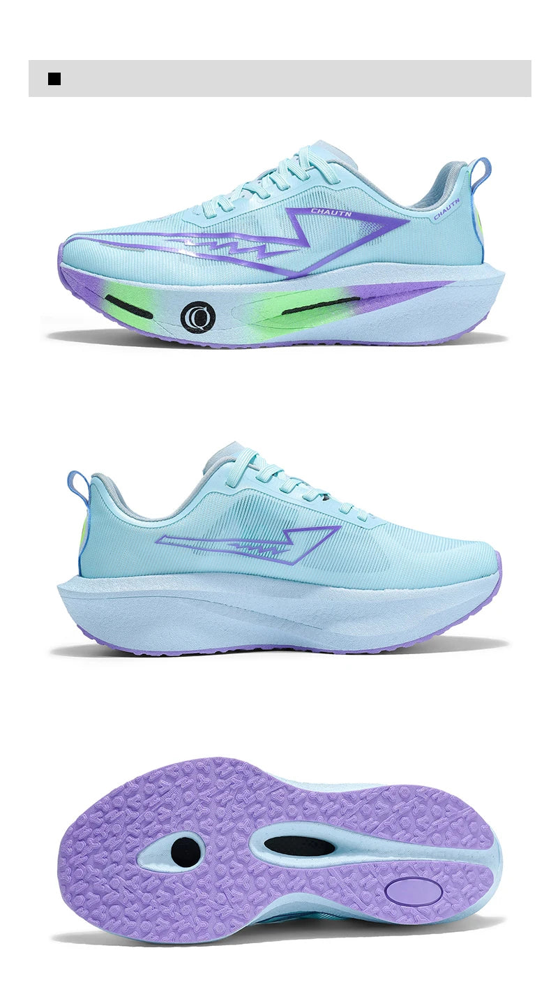 Men Running Shoes Specialty Carbon Plate Sports Marathon Breathable Lightweight Women Comfortable Nonskid Chunta Sneakers