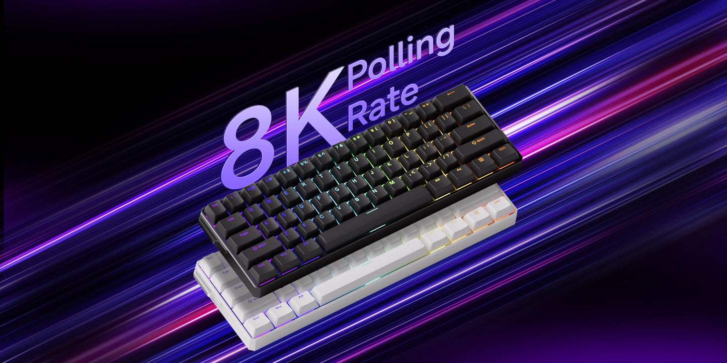 Akko MonsGeek FUN60 Ultra Mechanical Gaming Keyboard Magnetic Switch 60% Rapid Trigger 8K HE/TMR Custom Aluminum Keyboard Gamer