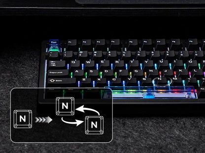 EPOMAKER HE80 75% dispunere QWERTY SUA, tastatură mecanică magnetică cu efect Hall, cu cablu, garnitură cremoasă, cu schimbare la cald, DKS SOCD pentru PC/Mac