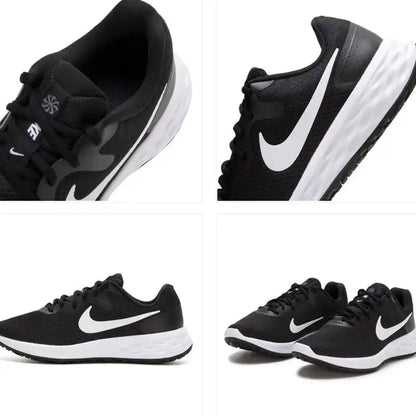 New Nike Revolution 6 Single Layer Mesh Low-Top Black Running Shoes DC3728-003