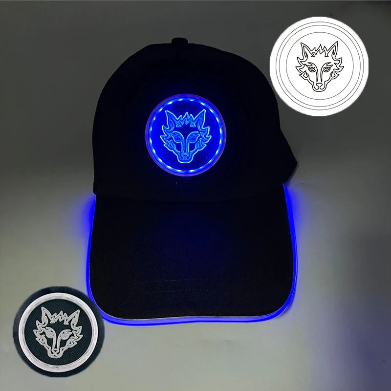 Gorra de béisbol luminosa LED de moda, gorra hip hop iluminada para bar y club, gorra fluorescente para hombre y mujer, accesorios para DJ, baile y disfraces