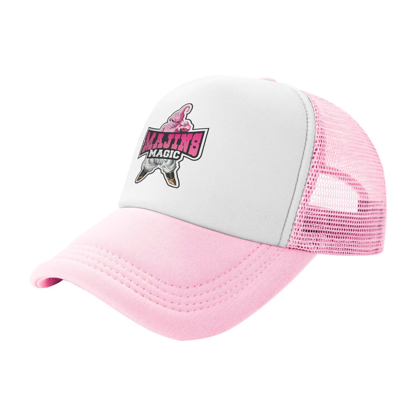 Dragon Ball  Kid Buu Trucker Cap Unisex  Hats Sun Caps Trucker Cap Adjustable Polyester Mesh Baseball Cap Summer, Fraquane SAS produit gaming premium