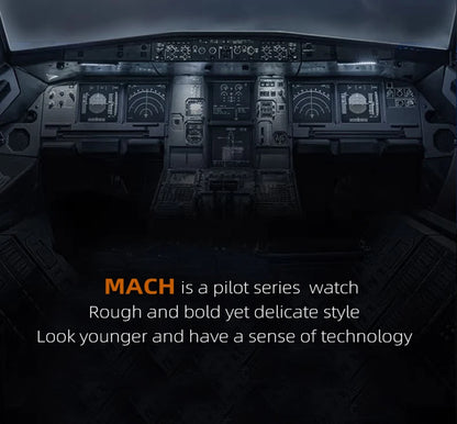 NORTH EDGE 2024 MACH Solar Power Quartz Watch Men Waterproof 50M Men's Pilot Sports Wristwatches Luminous Environmentally Friendly Clock