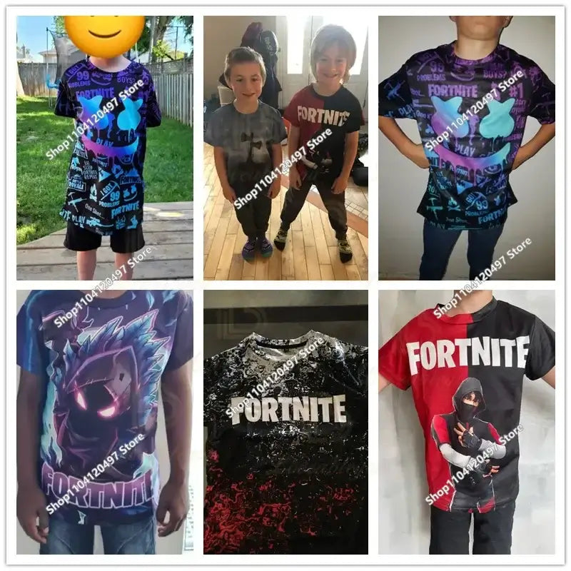 Halloween Peely 3D T-shirt Boys Girls Christmas Fortnite Tees Battle Royale Streetwear Kids Victory Game Men T Shirt Clothes