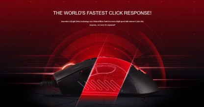 Mouse gaming cablato A4Tech Bloody A91 con macro istantanea a un clic, Macro Drive Io1.1, motore ottico e 8 macro programmabili