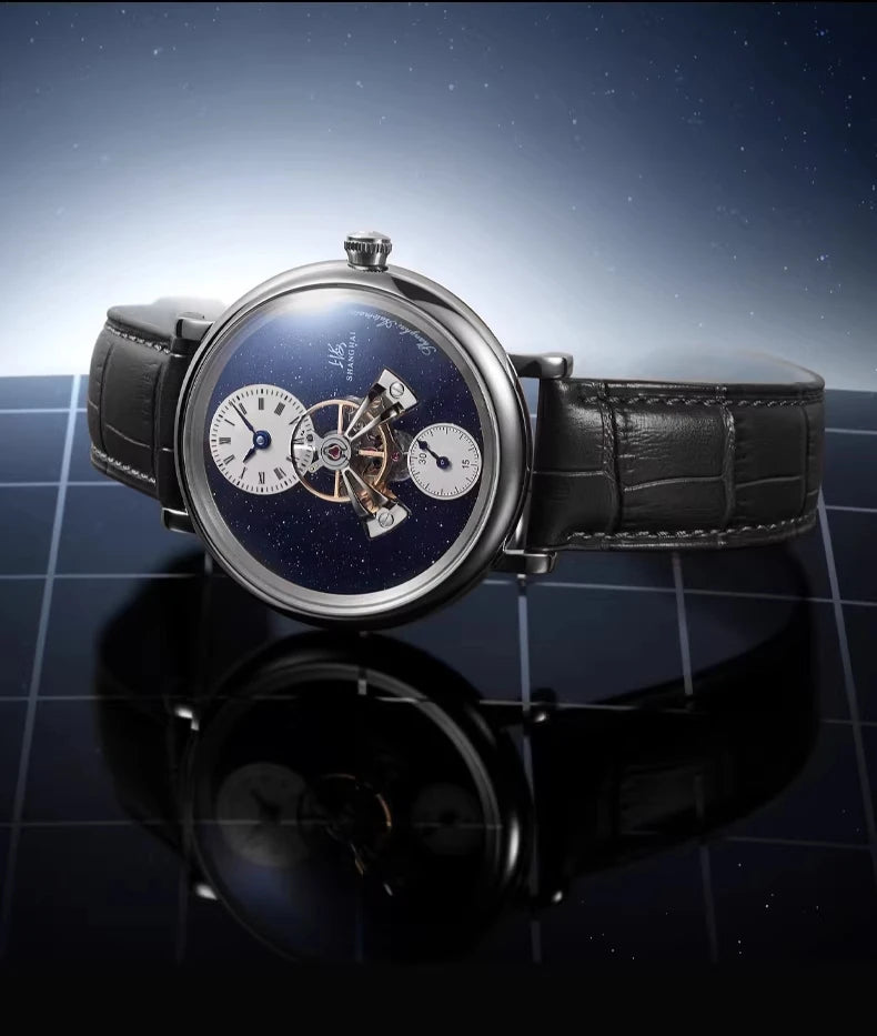 Shanghai The Bund Sky Dome Series Men's Mechanical Watch, 42mm Center Flywheel Automatic, Limited Edition Brand Watch