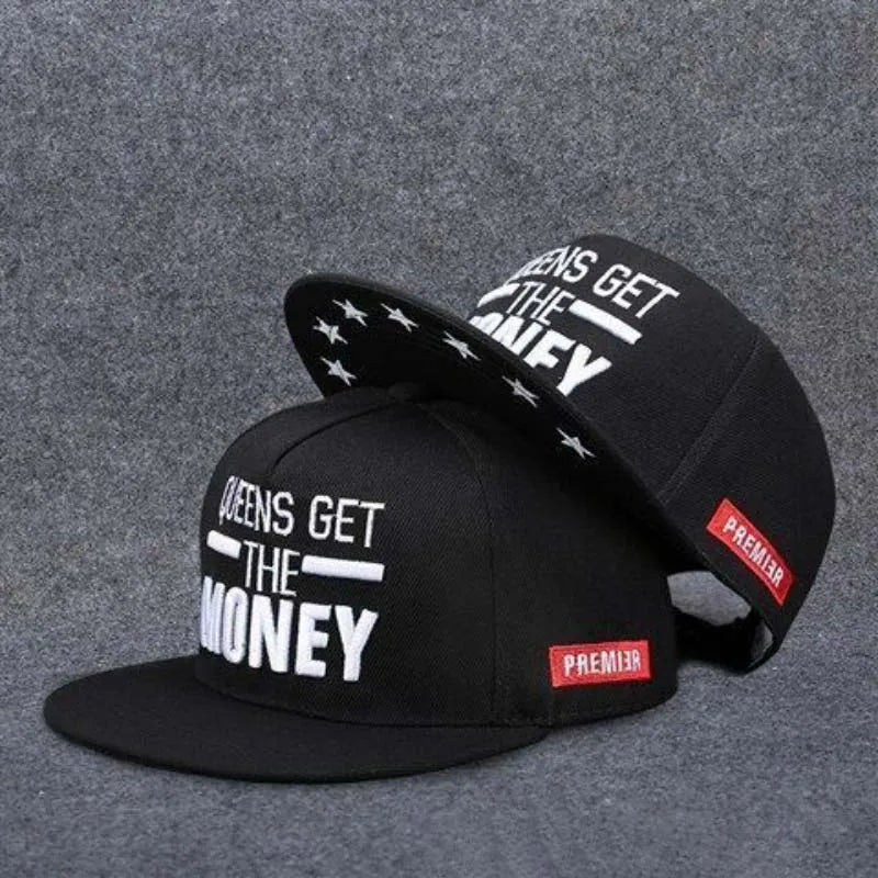 Men's Letter Embroidery Tide All-match Flat Brim Baseball Cap Ladies Summer Hip-hop Hat Outdoor Shade Adjustable Peaked Cap