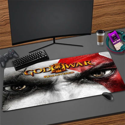 Gaming God of War Mouse Pad 80x30 Computer Accessories Mousepad Xxl Game Mats Deskmat Gamer Desk Mat Mause Anime Office Pc Pads