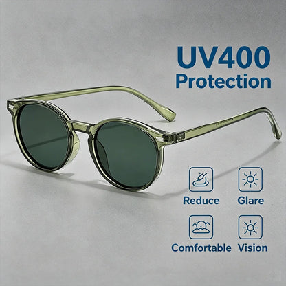 HBK Fashion Polarized Sunglasses Men Round TR90 Frame Fashion Sun Glasses Women Driving Sports UV400 Lunette De Soleil Homme