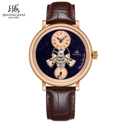 Shanghai The Bund Sky Dome Series Men's Mechanical Watch, 42mm Center Flywheel Automatic, Limited Edition Brand Watch