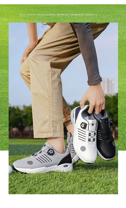 Chaussures de sport sans lacets pour hommes, avec amorti d'air, antichoc, antidérapantes, pour le golf, l'entraînement en extérieur, les trajets professionnels, chaussures polyvalentes pour hommes 9