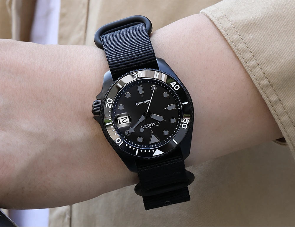 CADISEN New Luminous Men Mechanical Wristwatches Ceramic Bezel Sapphire Glass Automatic Watch Men Relogio Masculino