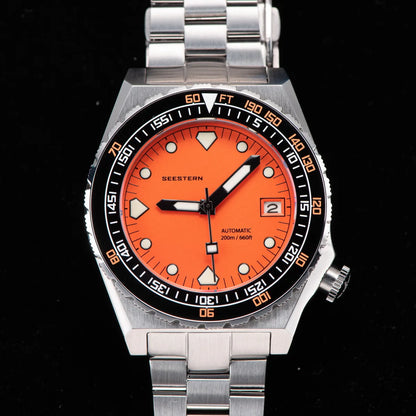 SEESTERN SUB600T V3 Men's Watch Automatic Diving Sapphire Wristwatch NH35 Movement Ceramic Bezel Luminous Date Jubilee Waterproof