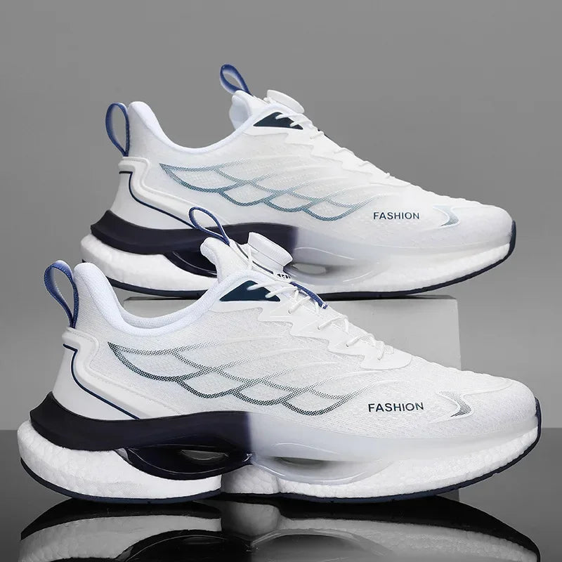 Hommes boucle rotative chaussures de course femmes réfléchissant en plein air Jogging baskets INS gros sport Zapatillas anti-dérapant chaussures unisexes