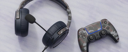Gaming Headset with Mic for PC PS5 PS4 Xbox One Switch, Wired Gamer Headphones Over-Ear Headphones