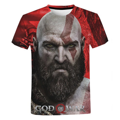 2023 Hot Game God of War 3D Printed T-shirt Men Women Summer Fashion Casual Oversized Streetwear T Shirt Cool Tops Tees