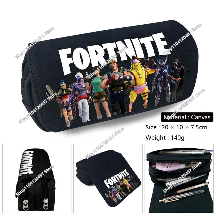 Fortnite Anime Pencil Bag Kawaii Pencil Case Large Capacity Waterproof Handheld Cosplay Pencil Pouch Office Stationery Gift Toy