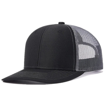 Unisex-Kappe mit leicht gebogener Krempe im Trucker-Stil – Freizeit- und Outdoor-Kappe für Damen und Herren, atmungsaktiv, für den Sommer