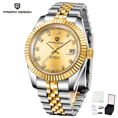PAGANI DESIGN Men Mechanical Watch Luxury Automatic Watch Jubilee Bracelet Japan Movement 100M Waterproof Sport Wristwatch 1645