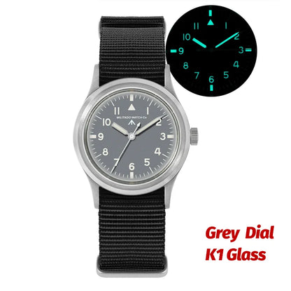 Militado ML14 Quartz Watch Cream Dial VH31/VH65 Sweep Movement Bubble K1/ Sapphire Luminous 36Mm Vintage Watches 100M Waterproof