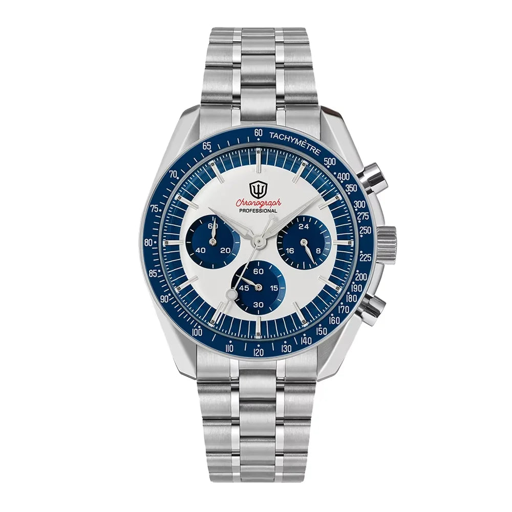 Relógio Masculino Watchdives New Wd1863 Quartz VK63 Chronograph, Safira Abaulada, Impermeável, 39Mm, Aço, Marca Premium, Luxo Business