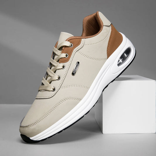 Novos Sapatos de Homem para Primavera e Outono, Impermeáveis, para Caminhada, Antiderrapantes e com Amortecimento, Sapatos Desportivos Casuais de Homem em Couro, Sapatos de Ténis de Homem