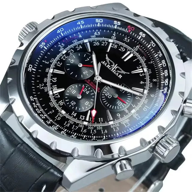 JARAGAR 212 Reloj mecánico automático para hombre, de estilo moderno y ejecutivo, de lujo, con calendario semanal, reloj para hombre, regalo premium, Reloj Hombre