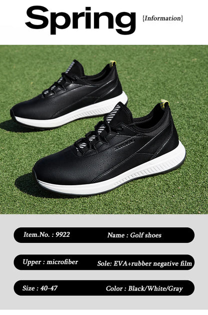 Golf Sports Shoes Men Waterproof high-Quality Leather Golf Competition Sports Shoes Formal Shoes Golf Course Men Training Shoes