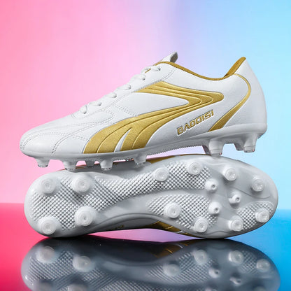 Scarpe da calcio da uomo traspiranti, scarpini da football e futsal ultraleggeri, sneaker professionali da allenamento unisex, tacchetti per erba e sport da partita