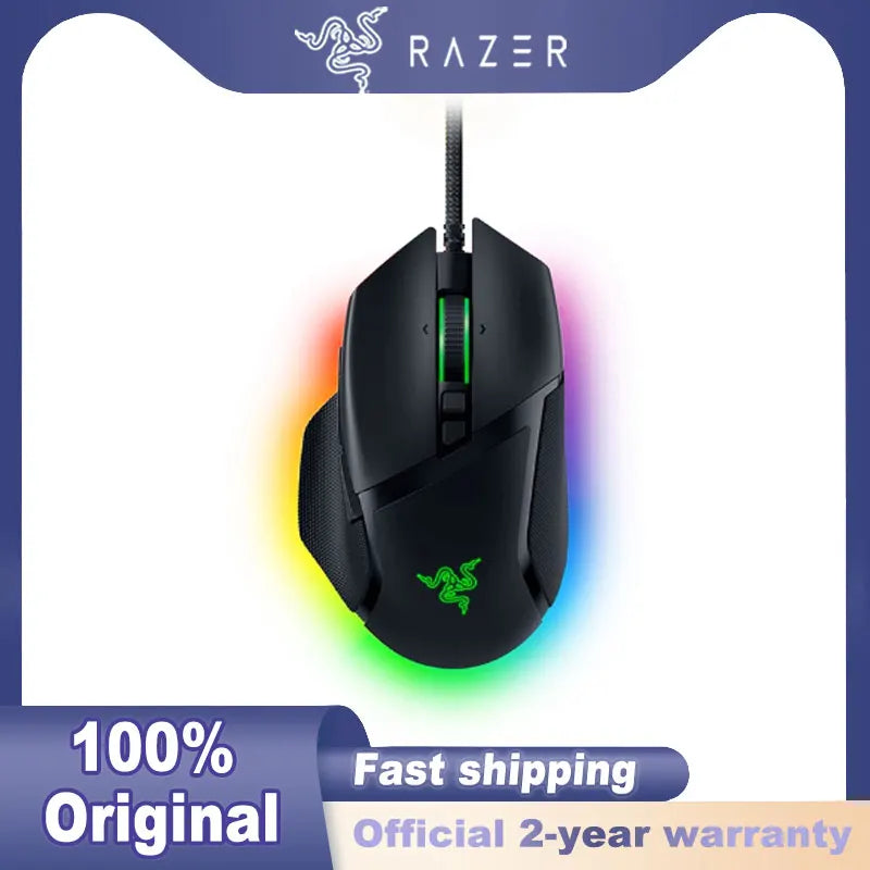 NUOVO mouse gaming cablato Razer Basilisk V3 100% originale, per gamer, sensore ottico 26000 DPI, e-sport con illuminazione RGB per PC e laptop