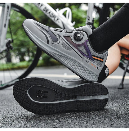 MTB Cycling Shoes Men 2024 Flat Bottom Dirt Bike Race Mountain Footwear Bicycle Indoor Cleats Lock Cleat Trekking Cycling Sneakers