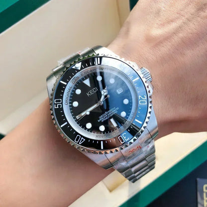 A11 Store Customized Watch  Mens Mechanical Automatic Watch Stainless Steel Deeps Luminous Black Blue Ceramic Sapphire