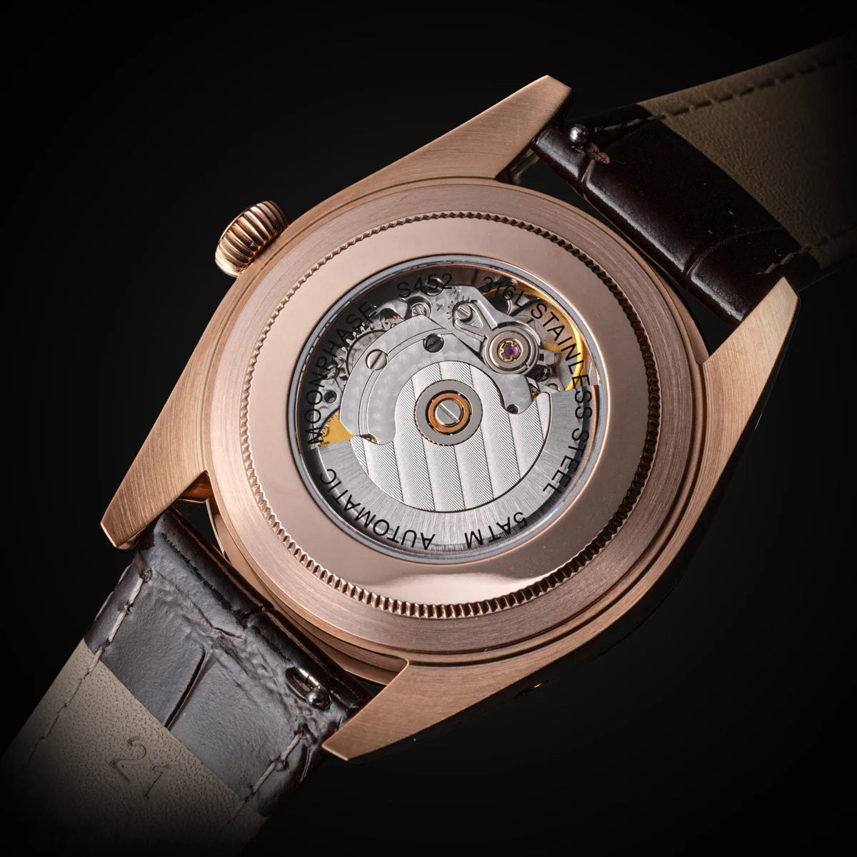 Sugess 40mm Men's Moonphase Automatic ST2108 Movement Sapphire Crystal Mechanical Wristwatch Waterproof Date 2024 New