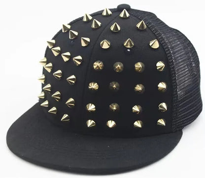BASEBALL CAPS FOR BOTH Men Women Boys Girls Punk Studded Baseball Hip-Hop Hat Adjustable Snapback Spike Rivet Stud Cap