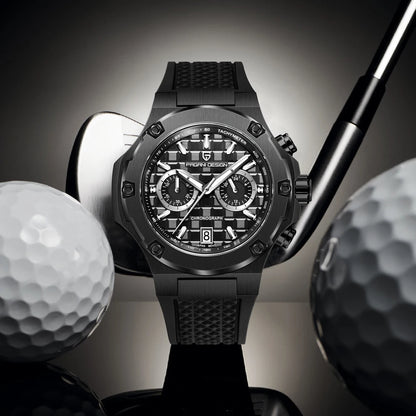 Orologi al quarzo da uomo PAGANI DESIGN – Cronografo sportivo di lusso, impermeabile, dotato di lancette luminescenti e vetro zaffiro con trattamento antiriflesso