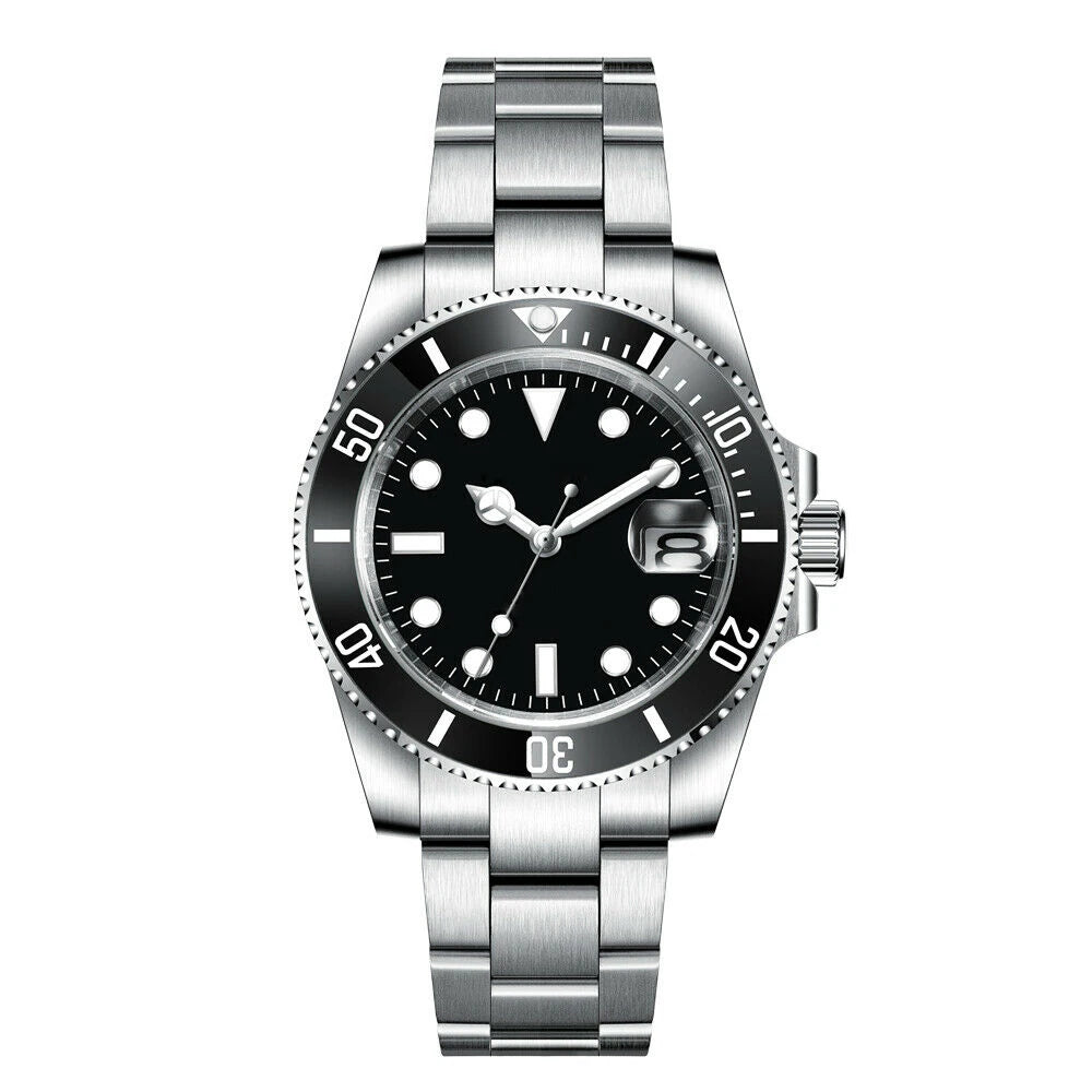 Corgeut 40mm  Luxury Business NH35 Men's automatic mechanical Diving Watch, ceramic bezel, sapphire crystal, 100m waterproof.