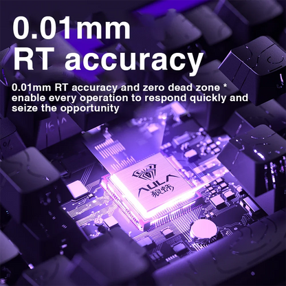AULA HERO 68HE Teclado Mecânico Gaming RGB com Switch Magnético Rapid Trigger Retorno 8K com Fio Teclado Personalizado para Esports