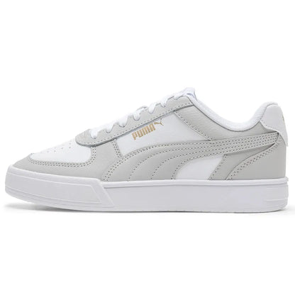 Baskets basses Puma 380810-35 Blanc Gris Or Cuir Synthétique Chaussures de skate décontractées Sport