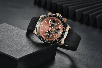 Nuevo original PAGANI DESIGN PD-1664 reloj de pulsera de lujo para hombre con movimiento de cuarzo japonés VK63, cristal de zafiro, cronógrafo impermeable dorado