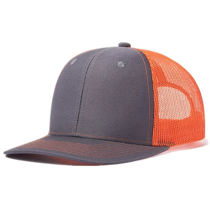 Unisex-Kappe mit leicht gebogener Krempe im Trucker-Stil – Freizeit- und Outdoor-Kappe für Damen und Herren, atmungsaktiv, für den Sommer
