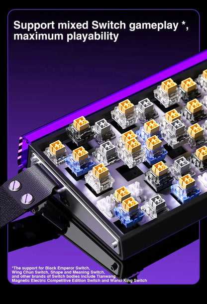 AULA HERO 68HE Teclado Mecânico Gaming RGB com Switch Magnético Rapid Trigger Retorno 8K com Fio Teclado Personalizado para Esports
