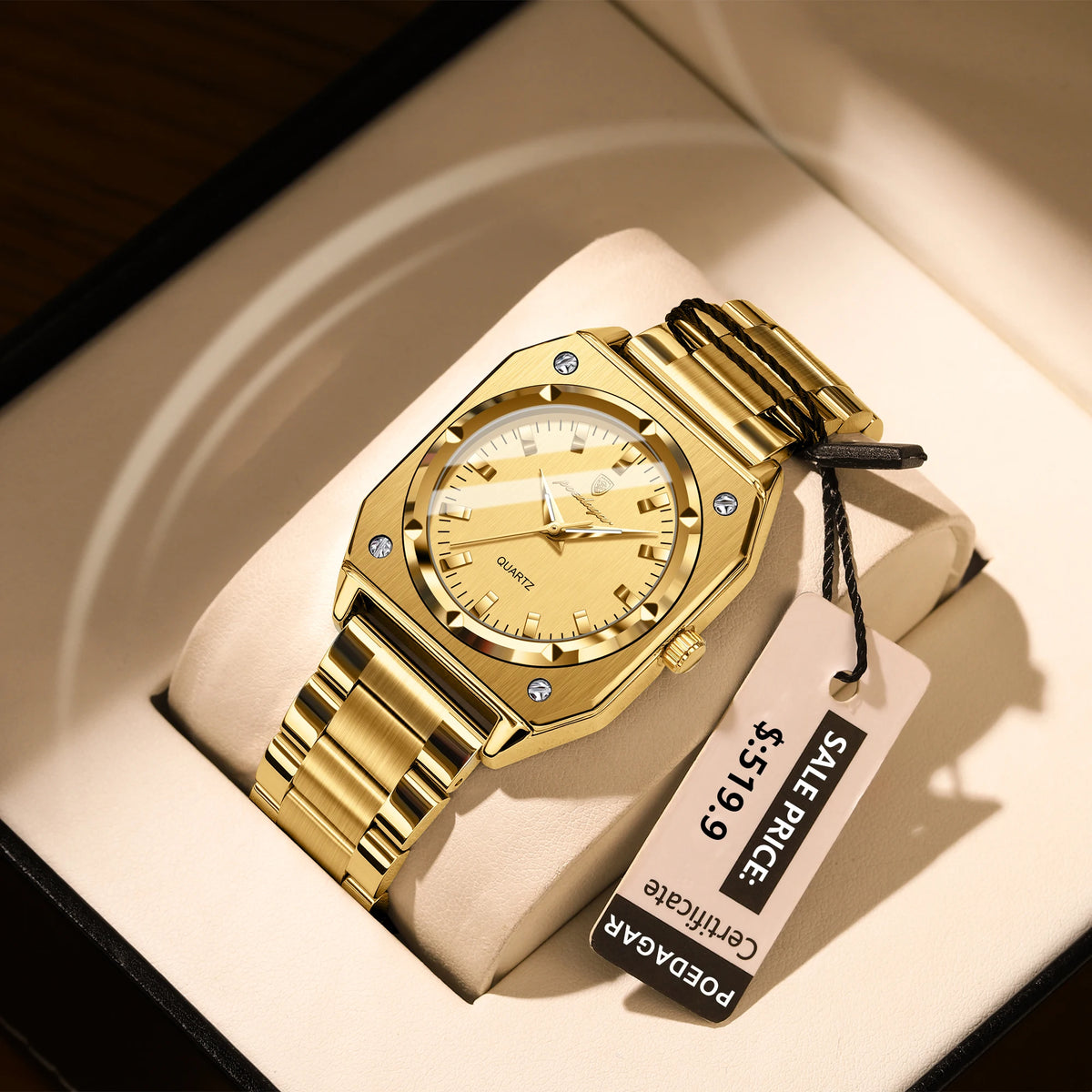 POEDAGAR Fashion Square Ladies Wristwatch Stainless Steel Waterproof Luminous Woman Watch Elegant Luxury Women's Quartz Watches