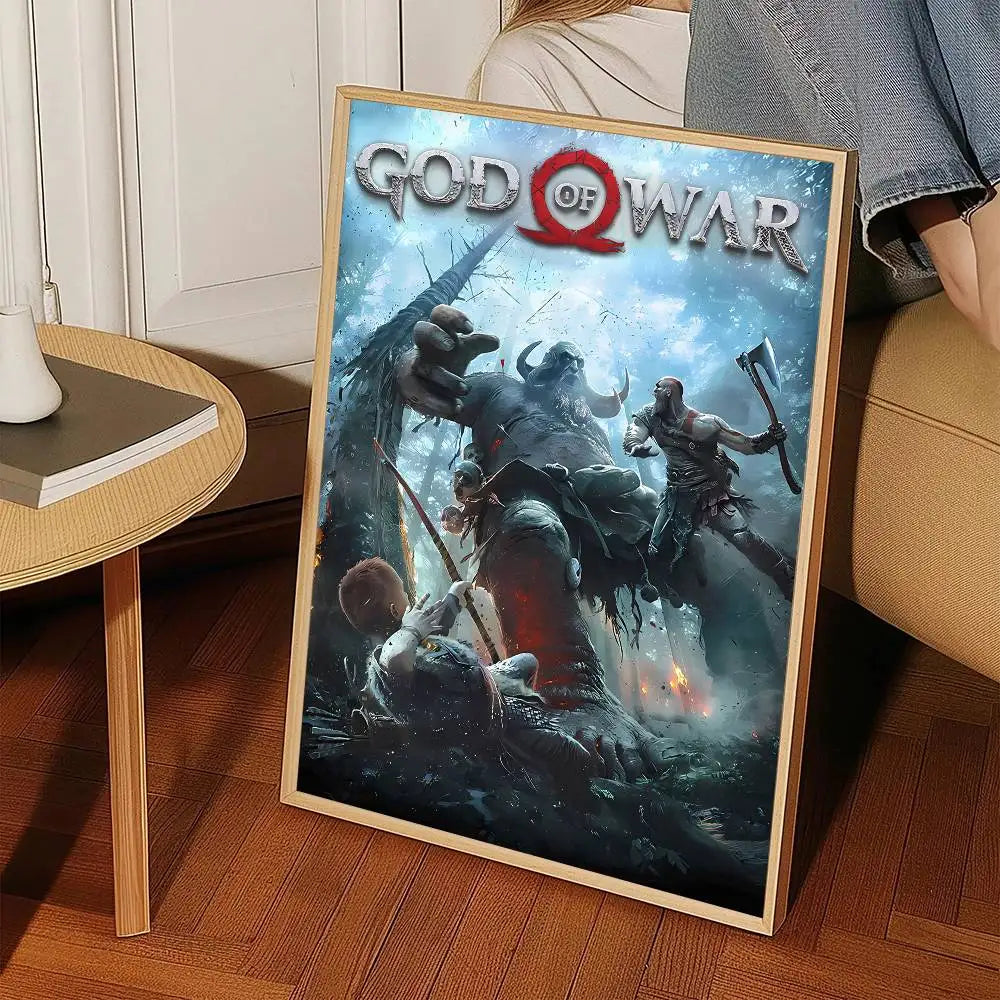 Pop Game God Of War Ragnarok Good Quality Prints And Poster Wall Art For Study Living Room Decor Unique Home Decoration Picture