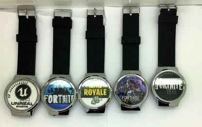 Relógio Fortnite kawaii personalizado com luz noturna LED tátil, estilo cartoon e fashion, relógio eletrónico para estudantes, presente para amigos