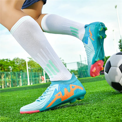 New Men's Soccer Shoes Adult Non-Slip Boys Adult Futsal Sport Football Boots Grass Cleats Indoor Ultralight Turf Comfortable